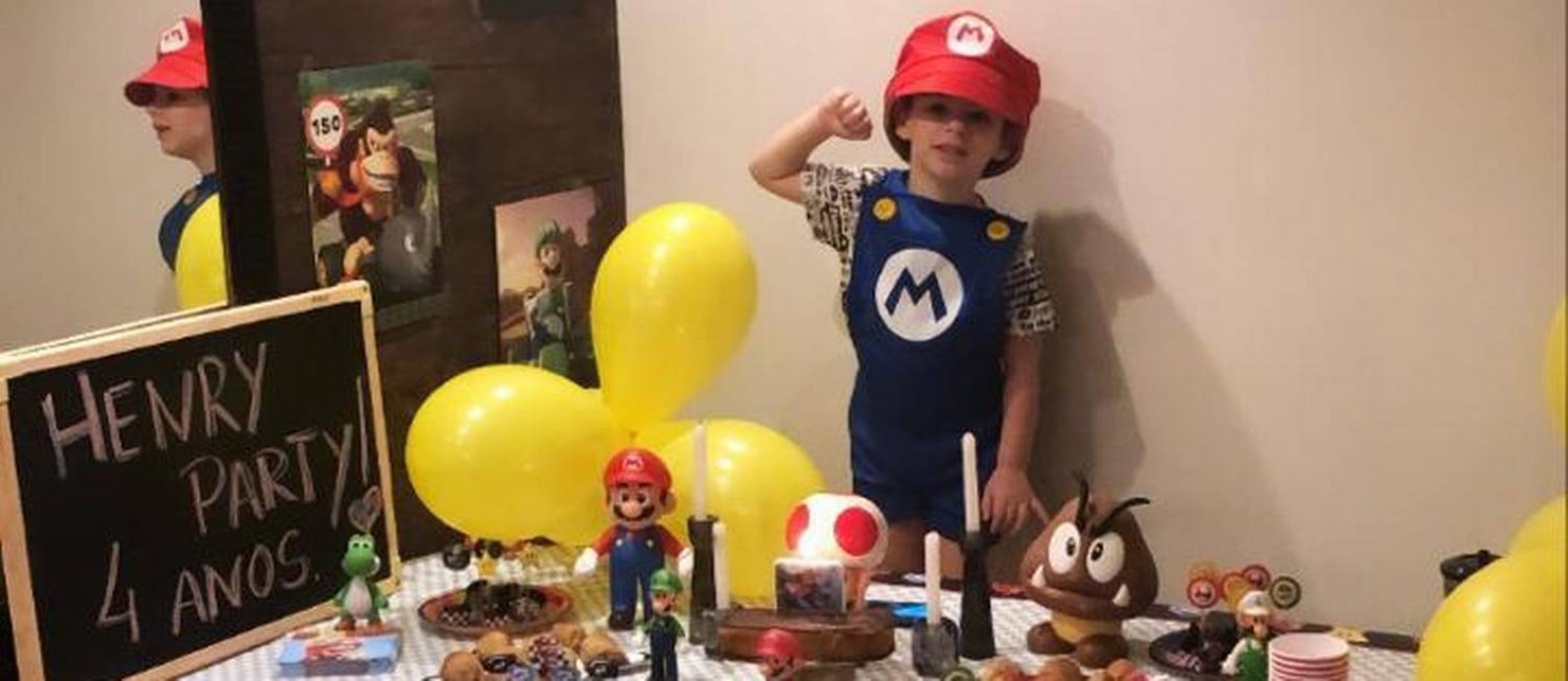 Henry em sua última festa de aniversário, de quatro anos: pai do menino compartilhou foto nas redes Foto: Arquivo pessoal