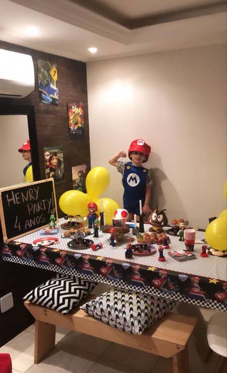 Henry em sua última festa de aniversário: pai compartilhou foto nas redes sociais no dia em que o menino faria 5 anos Foto: Arquivo pessoal