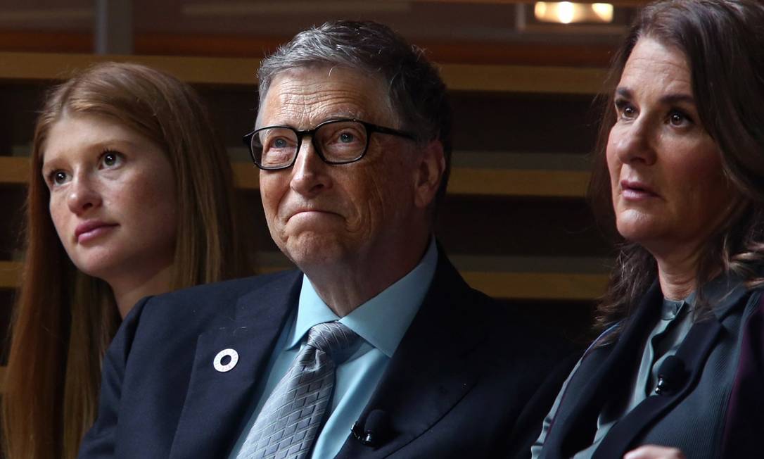 Jennifer Gates com os pais, Bill e Melinda Gates Foto: Getty Images