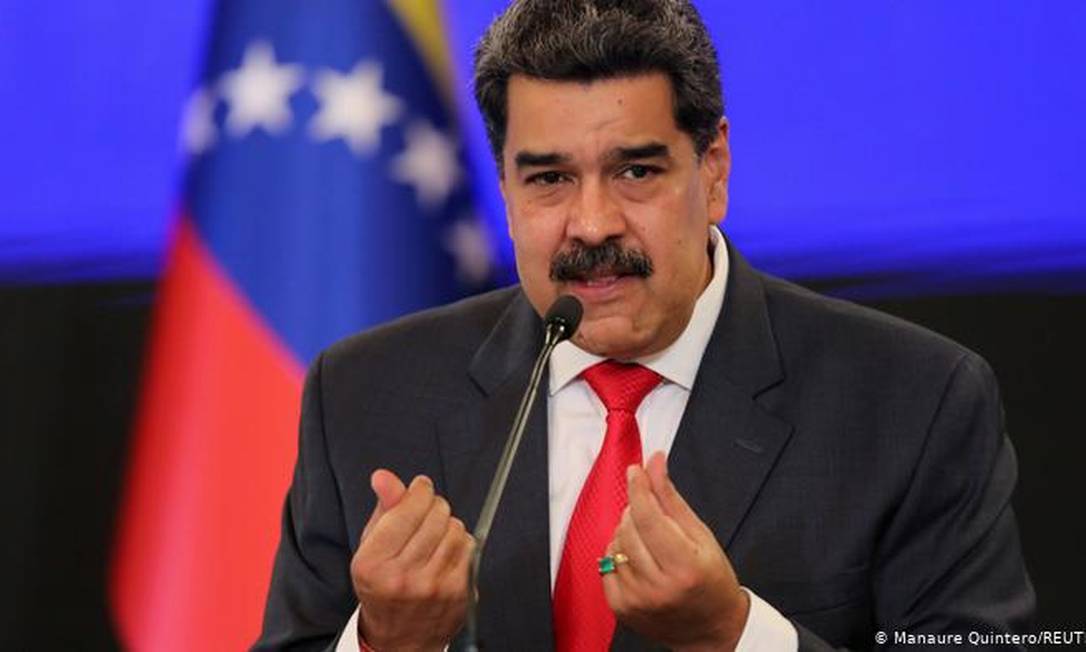 Maduro durante evento transmitido por emissora estatal em maio Foto: Manaure Quintero/Reuters