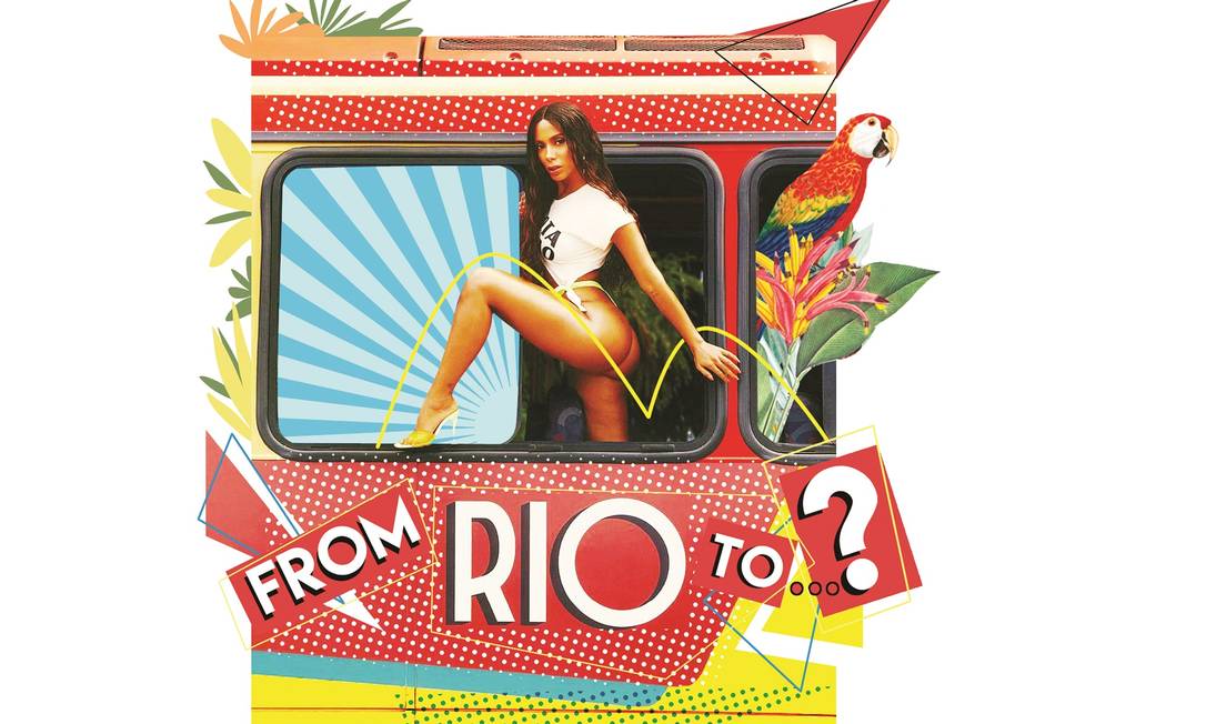 Anitta no clipe "Girl from Rio" . Foto Mar+Vin Foto: Foto Mar+Vin / Montagem de André Mello
