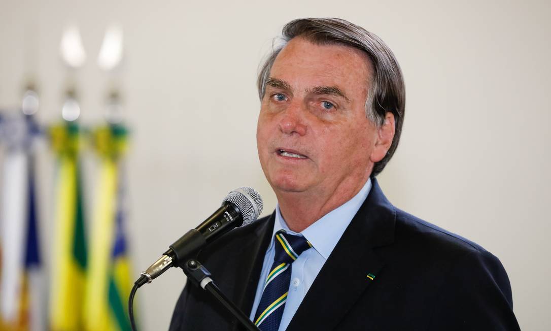 O presidente Jair Bolsonaro em solenidade no Planalto Foto: Alan Santos/PR