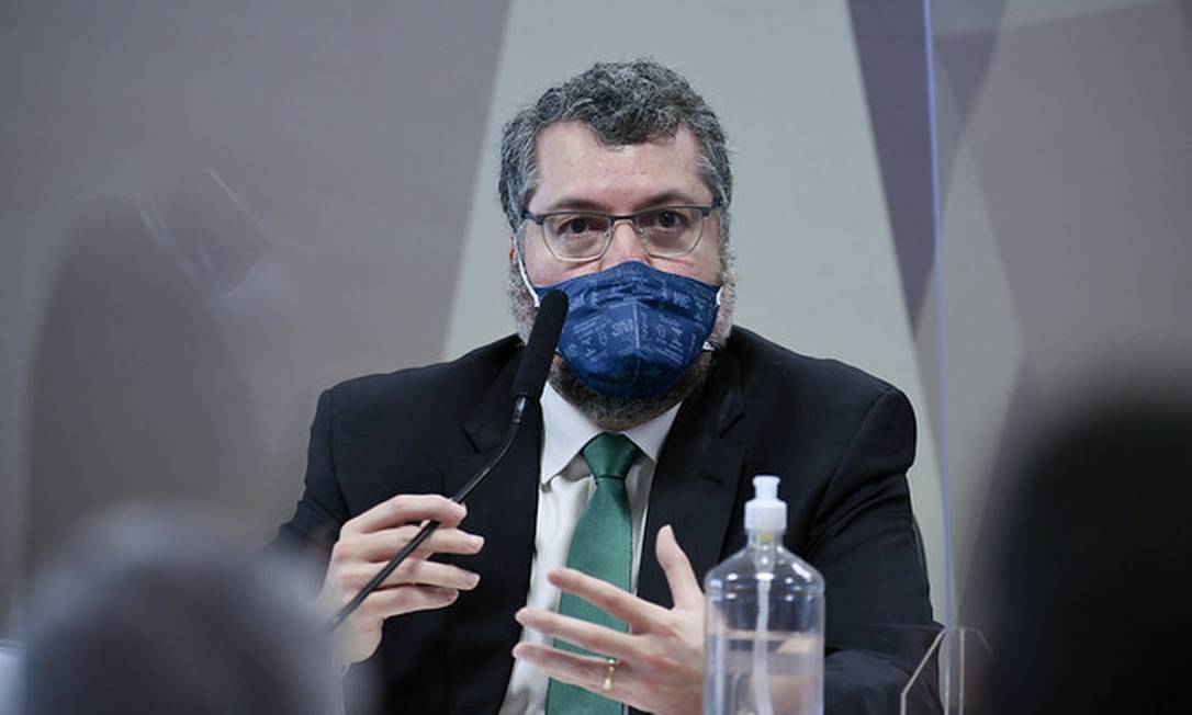 O ex-ministro das Relações Exteriores Ernesto Araújo. Foto: Edilson Rodrigues/Agência Senado