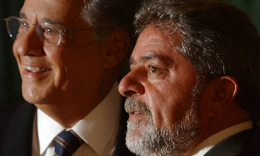 Encontro entre os dois durante a transição entre os dois governos, em 2002 Foto: Dario Lopez-Mills