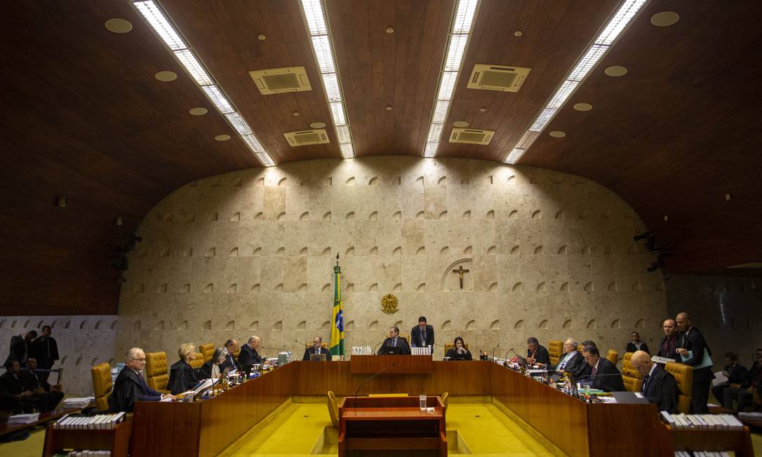 O plenário do STF antes da pandemia da Covid-19, durante sessão presencial 23/10/2019 Foto: Daniel Marenco / Agência O Globo