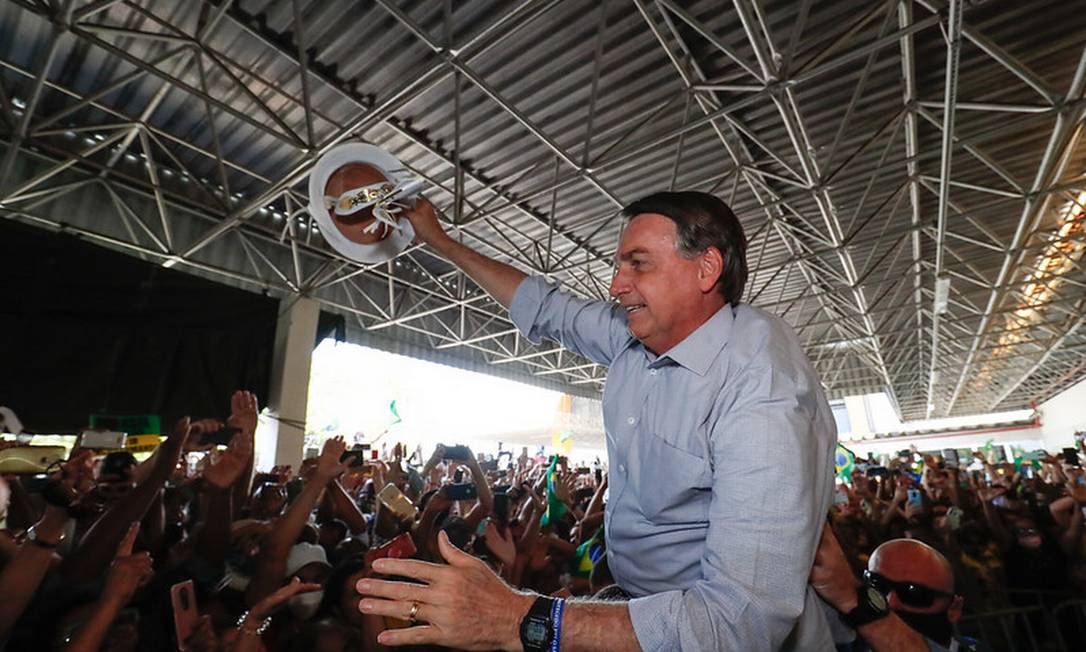 Bolsonaro durante a inauguração de uma usina termoelétrica em Aracaju (SE), em agosto de 2020 Foto: Alan Santos / PR