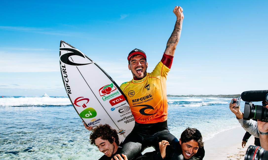 O bicampeão mundial de surfe Gabriel Medina Foto: Matt Dunbar / World Surf League via Getty Images