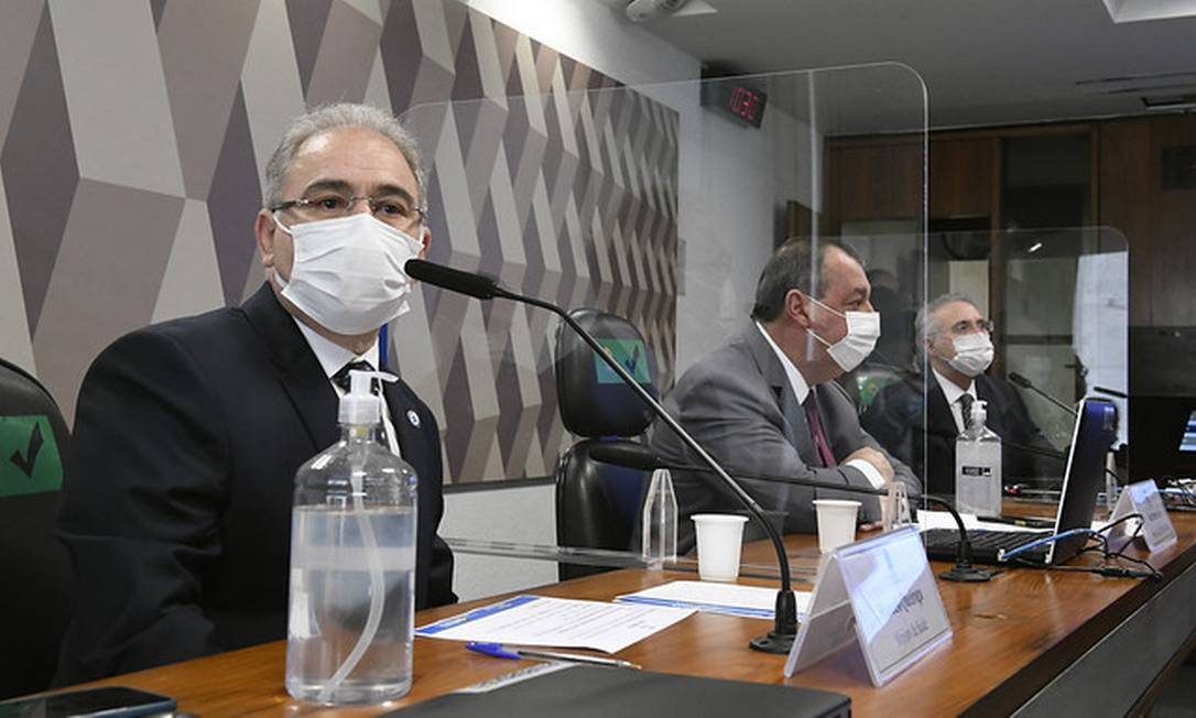 Ministro da Saúde, Marcelo Queiroga, presta segundo depoimento na CPI da Covid Foto: Edilson Rodrigues/Agência Senado