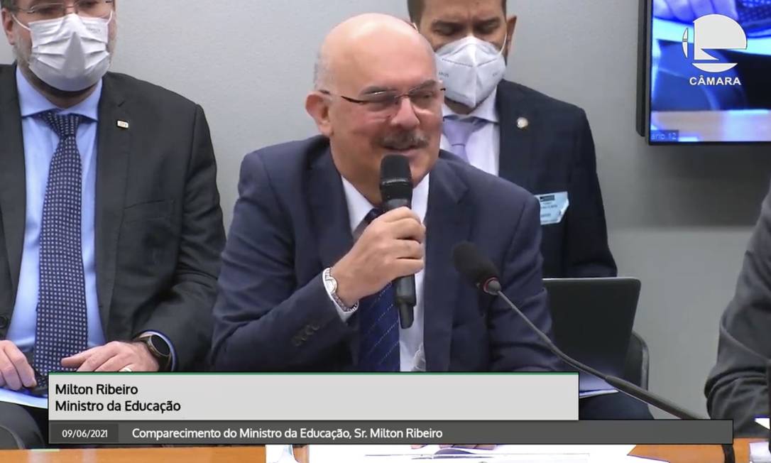 O ministro da Educação, Milton Ribeiro, em audiência na Comissão de Educação da Câmara Foto: Reprodução
