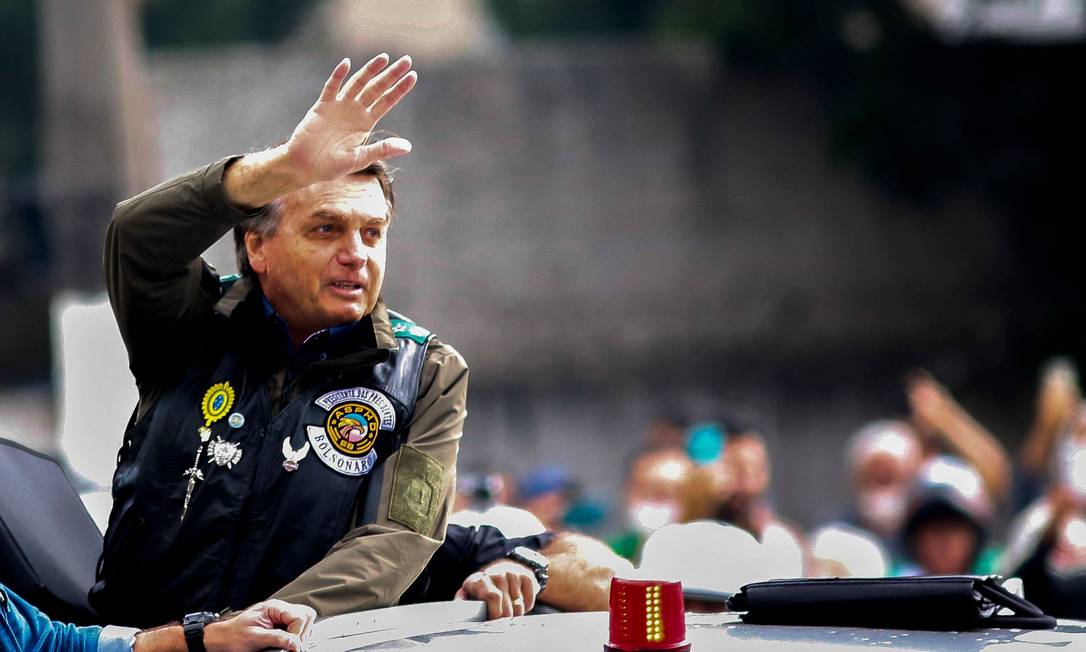 Bolsonaro participa de motociata em São Paulo 12/06/2021 Foto: MIGUEL SCHINCARIOL / AFP