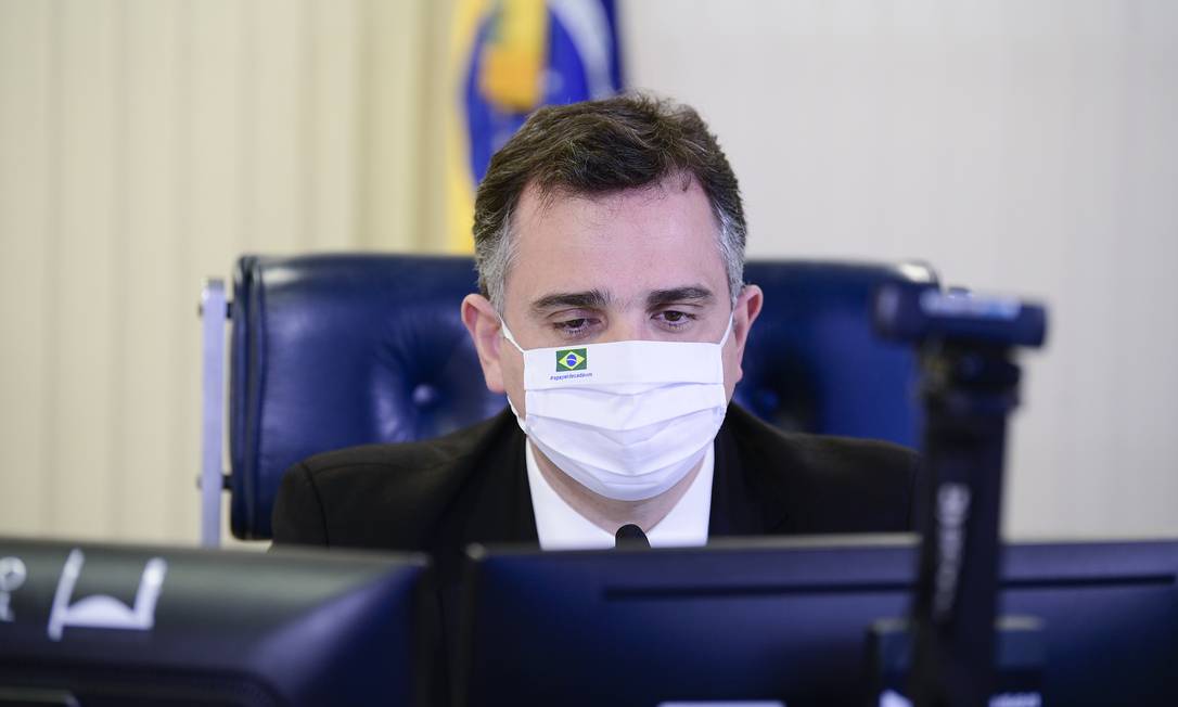 O presidente do Senado, Rodrigo Pacheco (DEM-MG), que quer mudar MP da privatização da Eletrobras Foto: Pedro França / Agência Senado