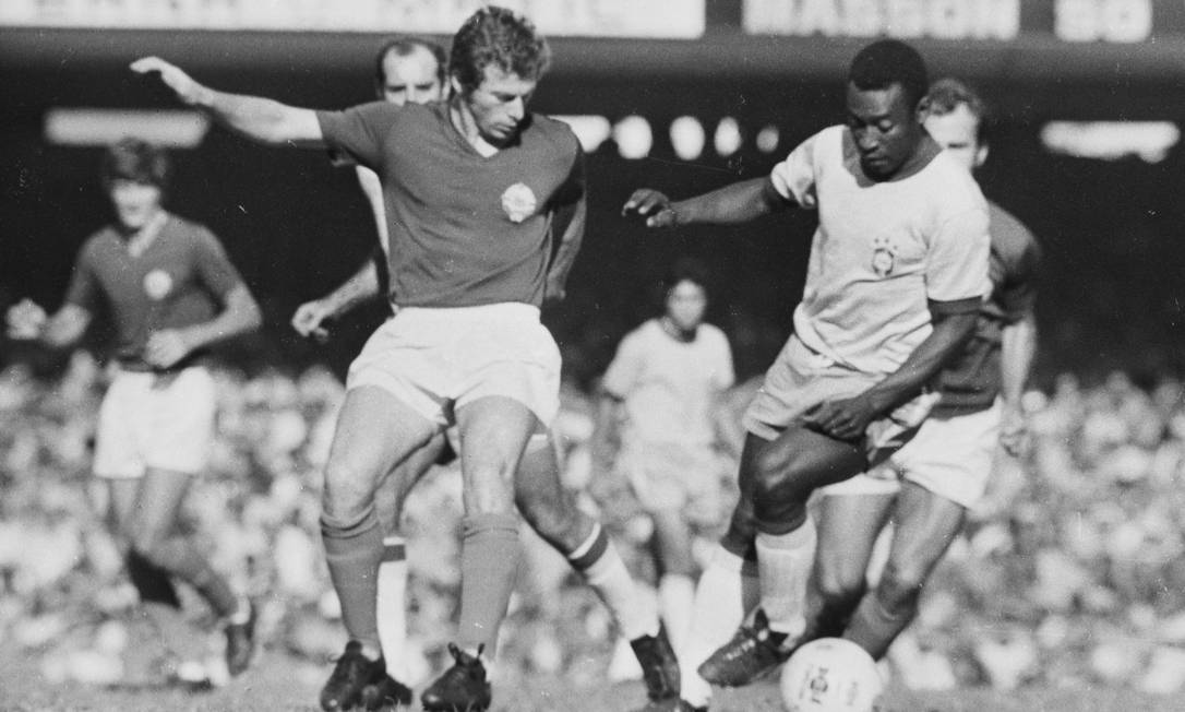 Pelé en su partido de despedida ante Yugoslavia.  Rei ha marcado 76 goles oficiales para la selección nacional Foto: Arquivo O Globo
