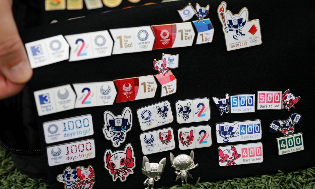 Pins de coleiconadores nos Jogos Olímpicos de Tóquio Foto: ISSEI KATO / REUTERS