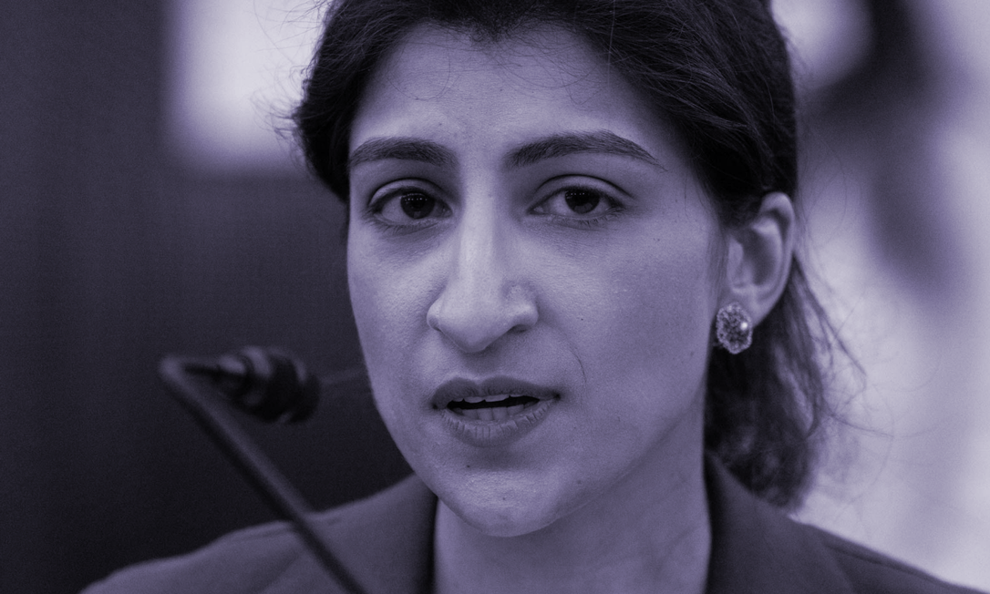Lina Khan, a nova presidente da FTC nos EUA Foto: Bloomberg