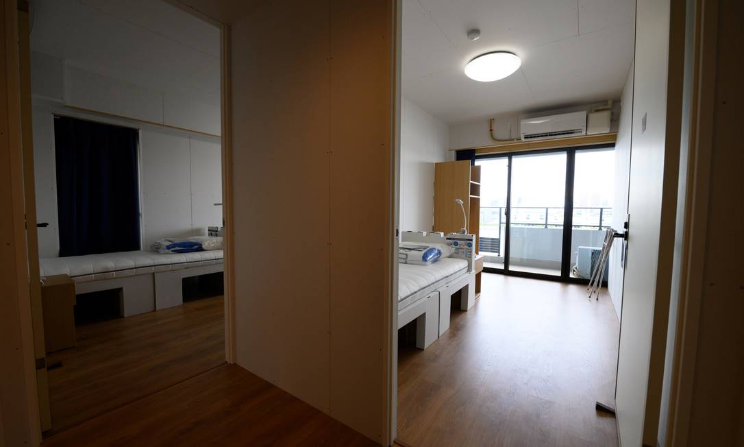 Boa parte dos quartos terá duas camas e um espaço comum Foto: Akio Kon / REUTERS