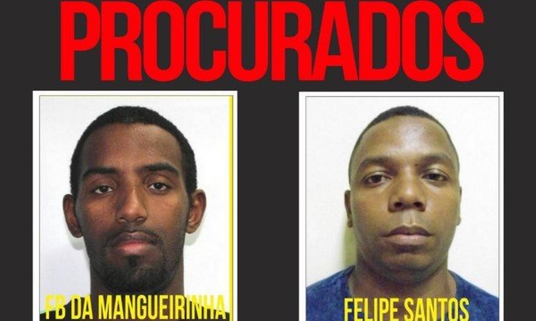 Os dois integrantes da quadrilha que estão foragidos Foto: Divulgação 
