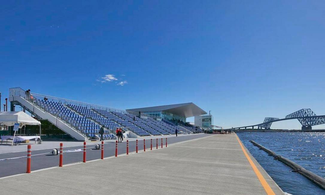 O Sea Forest Waterway vai sediar as competições de remo e canoagem. Após os Jogos, será usado para competições internacionais. No remo, pode receber até 16 mil espectadores, enquanto na canoagem são 12.800. Foto: Divulgação