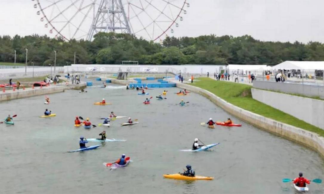 O Centro de Canoagem Slalom de Kasai terá o primeiro percurso feito pelo homem no Japão. Após os Jogos, a instalação será usada para esportes aquáticos e atividades de lazer. Até 7.500 pessoas poderão assistir às provas de canoagem slalom Foto: Divulgação