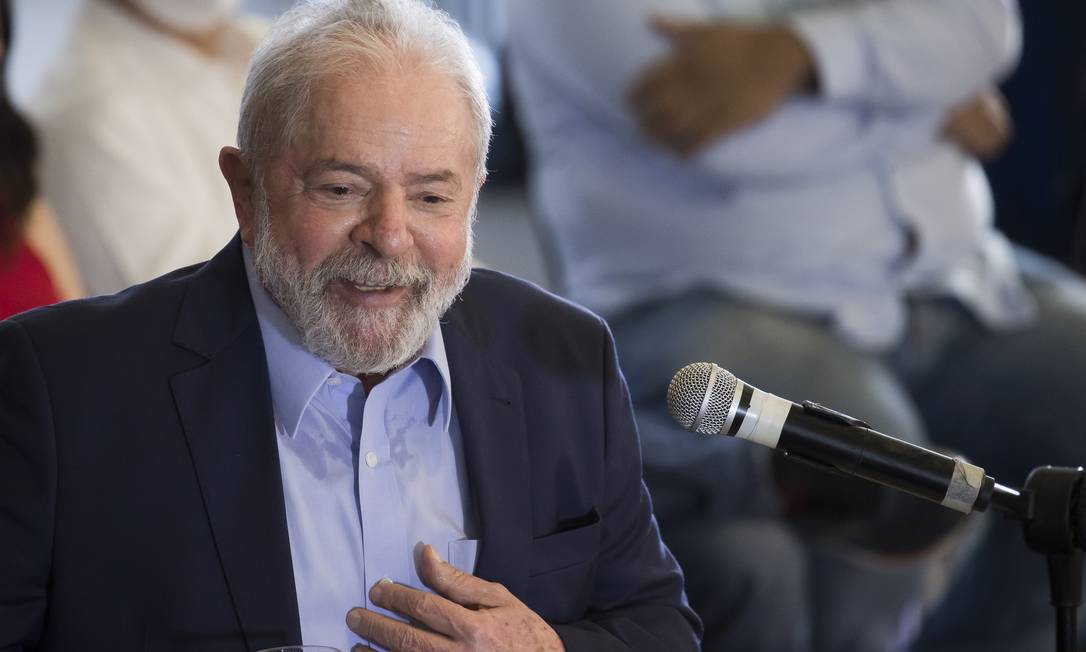 O ex-presidente Luiz Inácio Lula da Silva em pronunciamento no Sindicato dos Metalurgicos do ABC 10/03/2021 Foto: Edilson Dantas / Agência O Globo