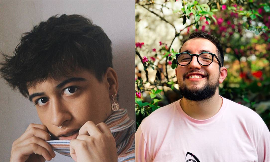 Os escritores Elayne Baeta e Vitor Martins, expoentes da literatura jovem escala protagonistas LGBTQIAP+ Foto: Divulgação