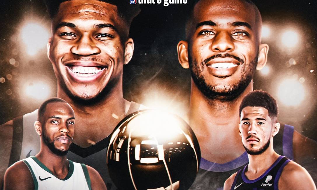 NBA destaca Middleton e Booker em poster promocional Foto: Divulgação/NBA Brasil/Twitter