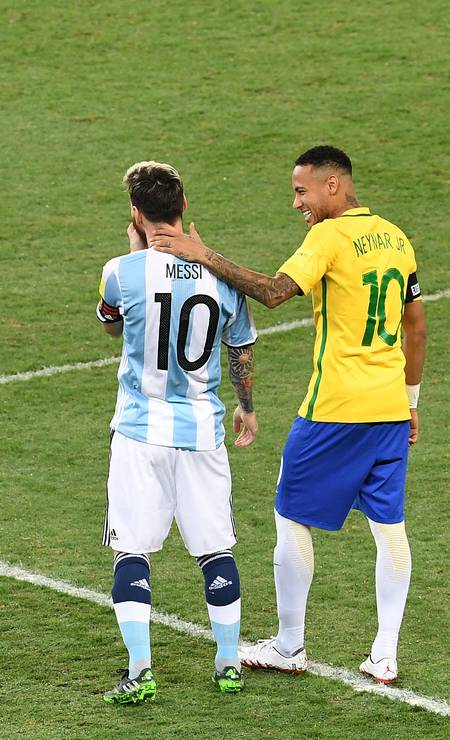 Messi y Neymar en Argentina y Brasil para las eliminatorias mundialistas 2018 en Minero Foto: EVARISTO SA / AFP