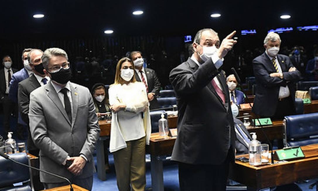 Presidente da CPI, Omar Aziz, reage ao Ministério da Defesa: 'Podem fazer 50 notas contra mim, só não me intimida' Foto: Jefferson Rudy/Agência Senado