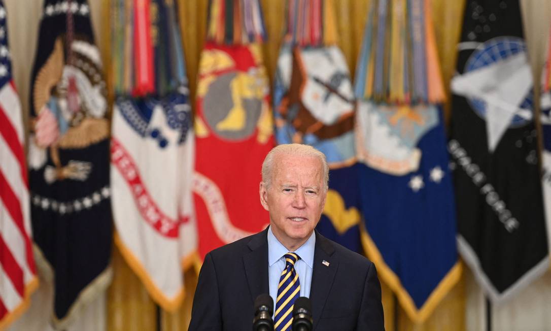 Presidente dos EUA, Joe Biden, fala sobre situação no Afeganistão da Casa Branca em Washington, D.C. Foto: SAUL LOEB / AFP/08-07-2021