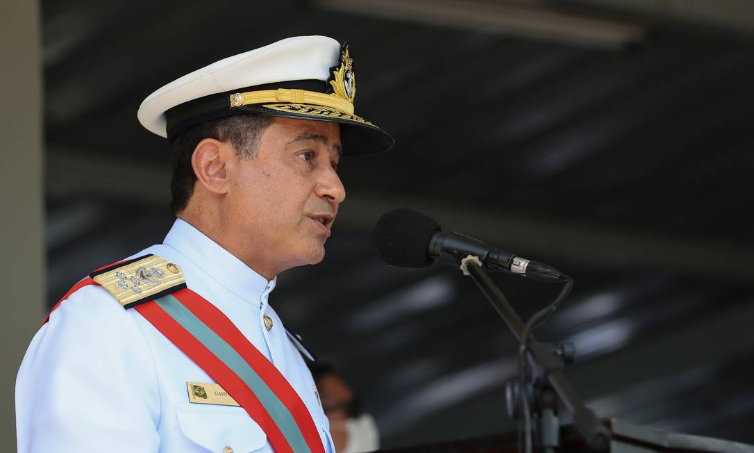 Comandante da Marinha, almirante Almir Garnier Santos 09/04/2021 Foto: Marcos Correa / Divulgação