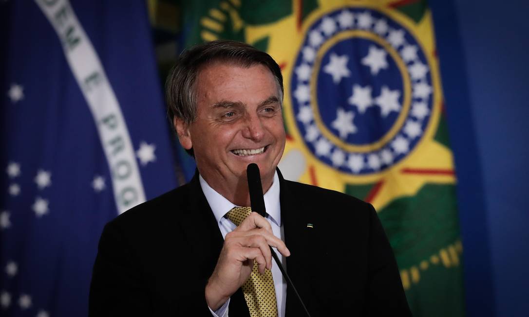 O presidente Jair Bolsonaro participa de evento no Palácio do Planalto Foto: Pablo Jacob/Agência O Globo/29-06-2021