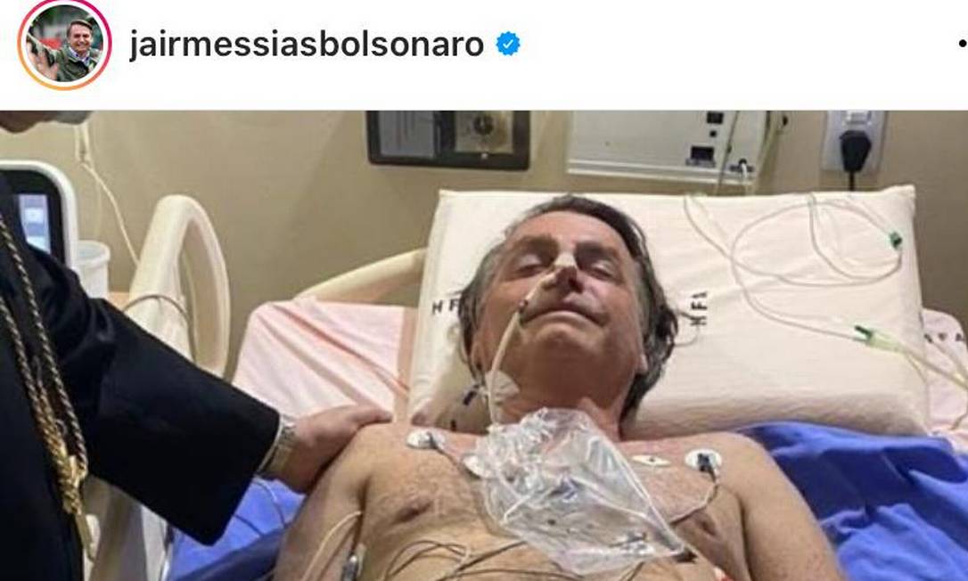 Bolsonaro foi internado no Hospital das Forças Armadas (HFA), após ter dores no abdômen Foto: Reprodução