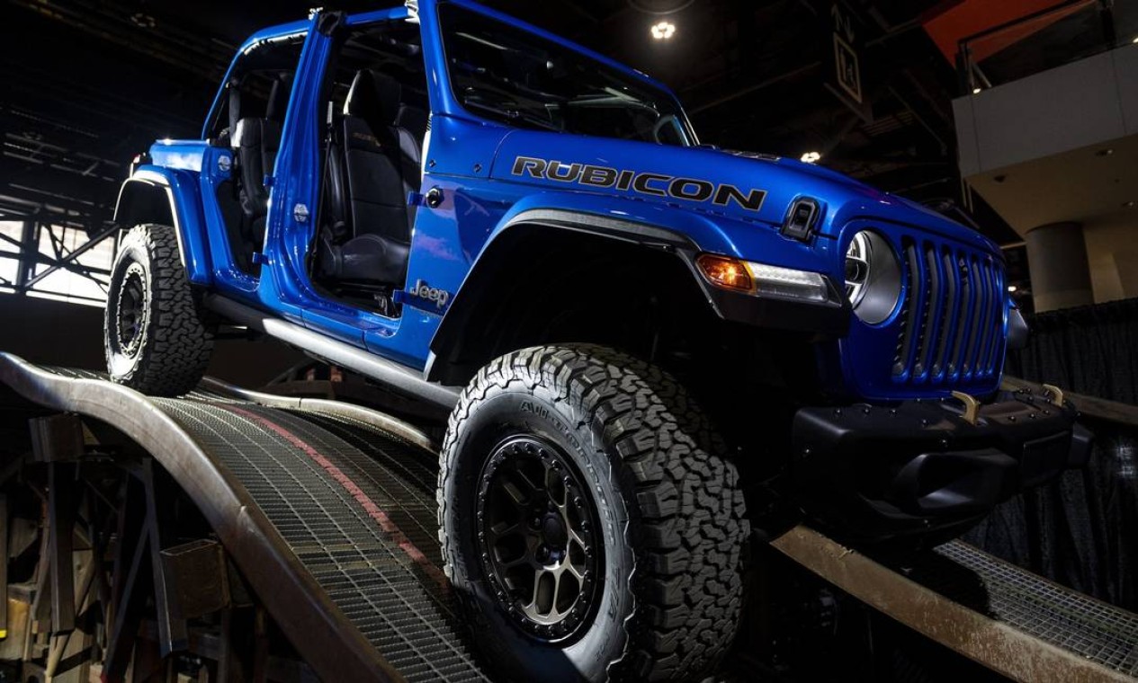Jeep Wrangler Rubicon com o Pacote Xtreme Recon Foto: Christopher Dilts / Bloomberg