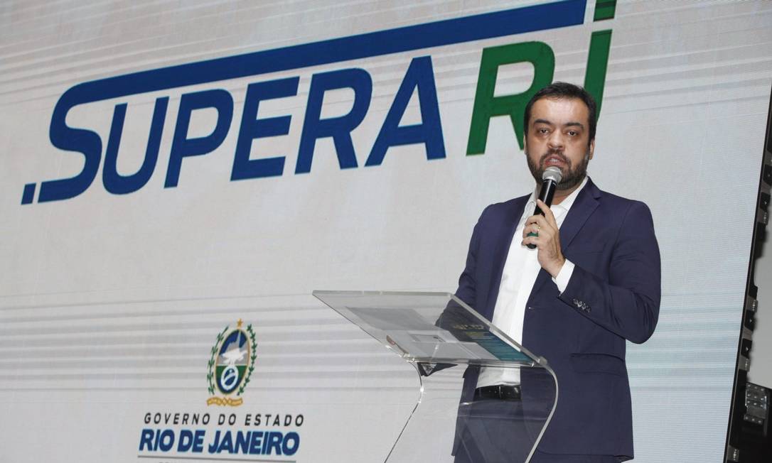 O governador Cláudio Castro durante evento de lançamento do SuperaRJ, em junho Foto: Luiz Alvarenga / Divulgação
