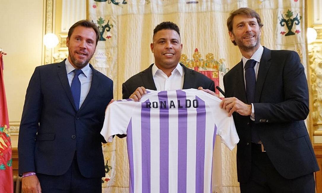 Ronaldo Fenômeno, ao ter comprado 51% do clube espanhol Real Valladolid Foto: Arquivo