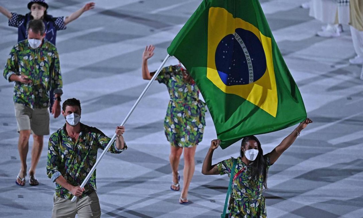 Delegação do Brasil Foto: BEN STANSALL / AFP