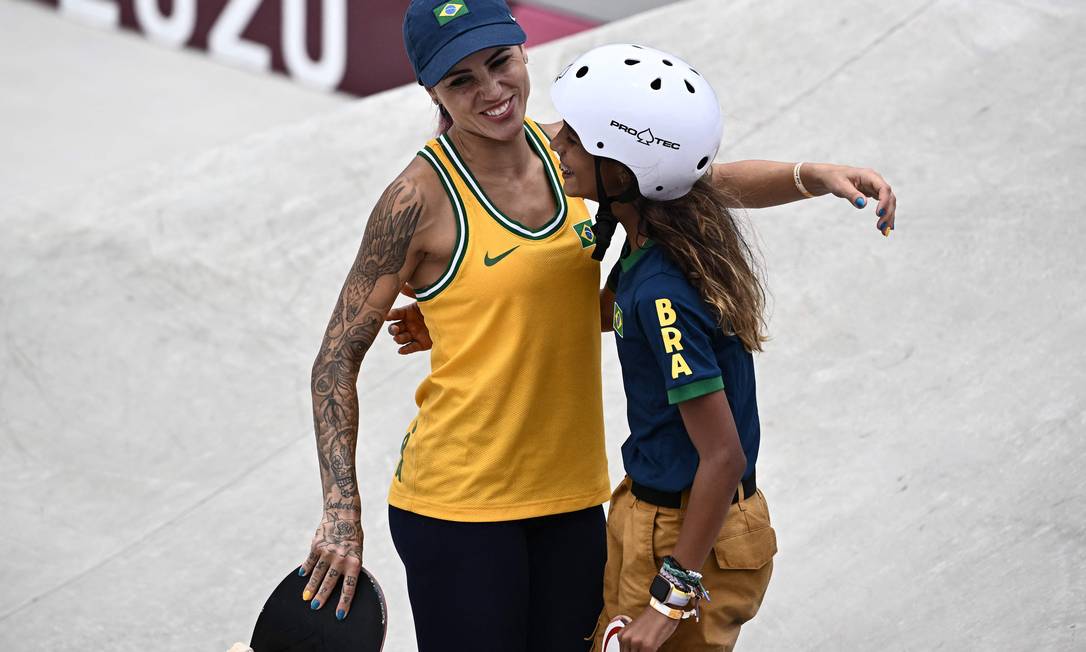 Rayssa Leal, durante a competição de skate street nos Jogos Olímpicos de Tóquio; ela foi prata Foto: JEFF PACHOUD / AFP