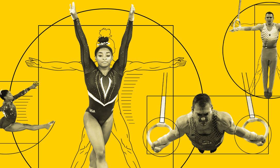 Biles e os limites do corpo na ginástica artística Foto: Editoria de Arte