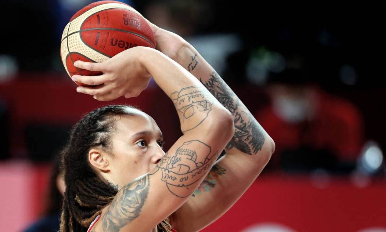 A jogadora de basquete dos EUA Brittney Griner Foto: THOMAS COEX / AFP