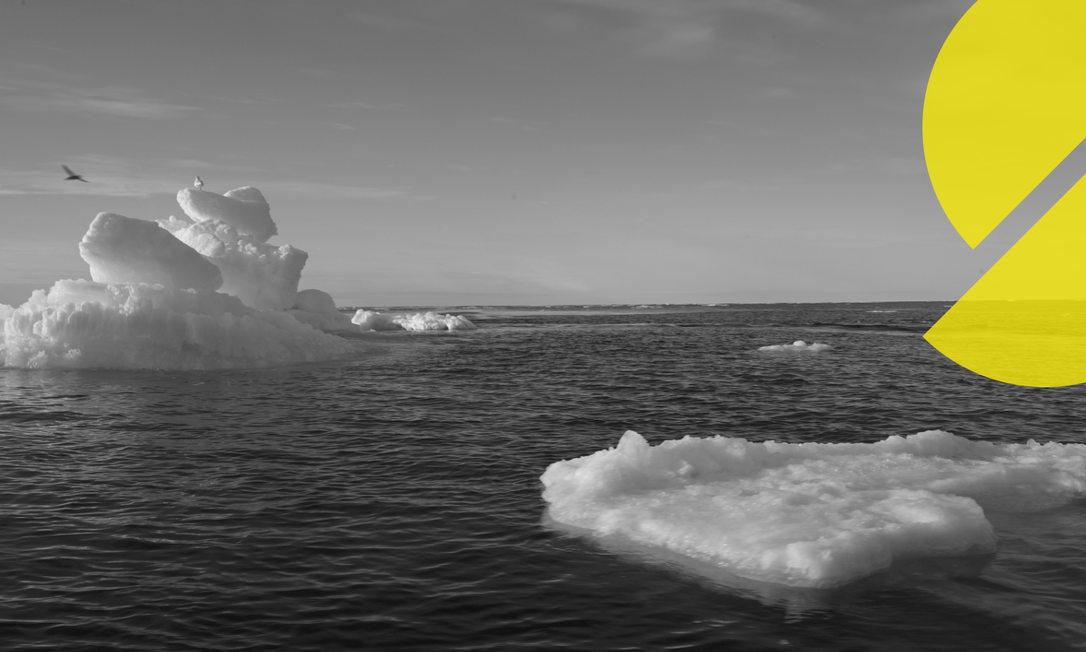 Gelo flutuando é visto durante a expedição do navio Arctic Sunrise do Greenpeace no Oceano Ártico, de setembro de 2020. Foto: NATALIE THOMAS/Reuters