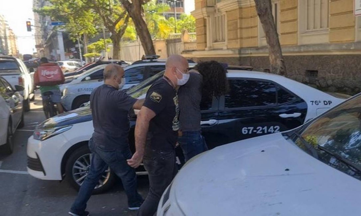 Matheus foi preso em flagrante, acusado de feminicídio Foto: Reprodução / Agência O Globo