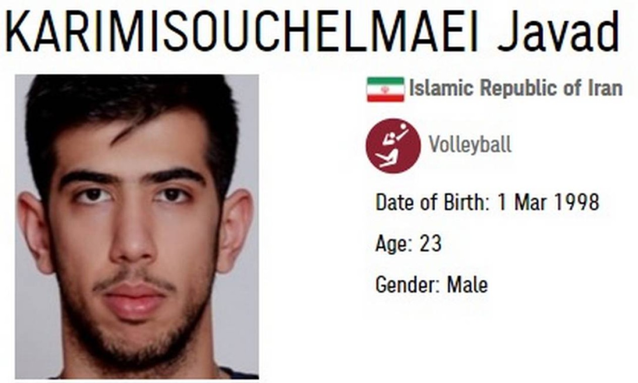 Nomes de atletas iranianos viralizam na internet pela dificuldade para escreve-los e fala-los. Foto: Reprodução/Site oficial dos Jogos Olímpicos