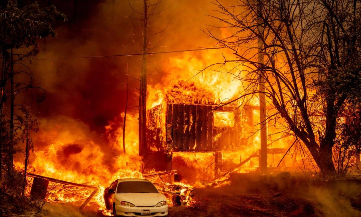 Cidade de Greenville, na Califórnia, foi destruída por incêndio Foto: JOSH EDELSON / AFP