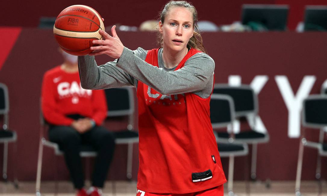 Kim Gaucher durante treino em Tóquio Foto: AFP