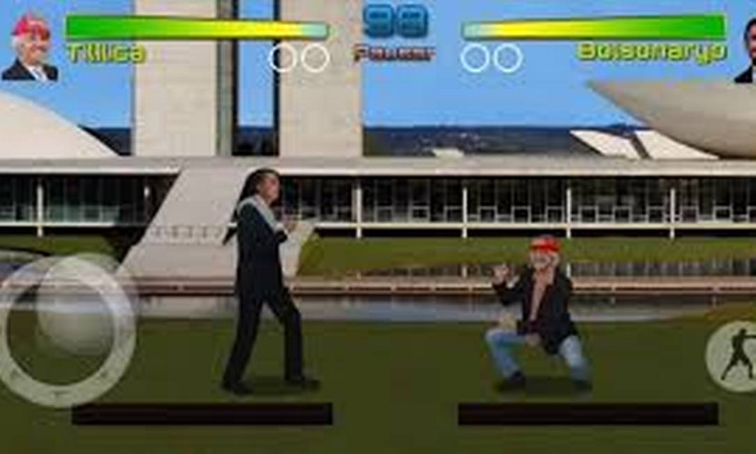 Em 'Político Memes Kombat' jogador pode colocar dois políticos para disputar uma luta Foto: Reprodução