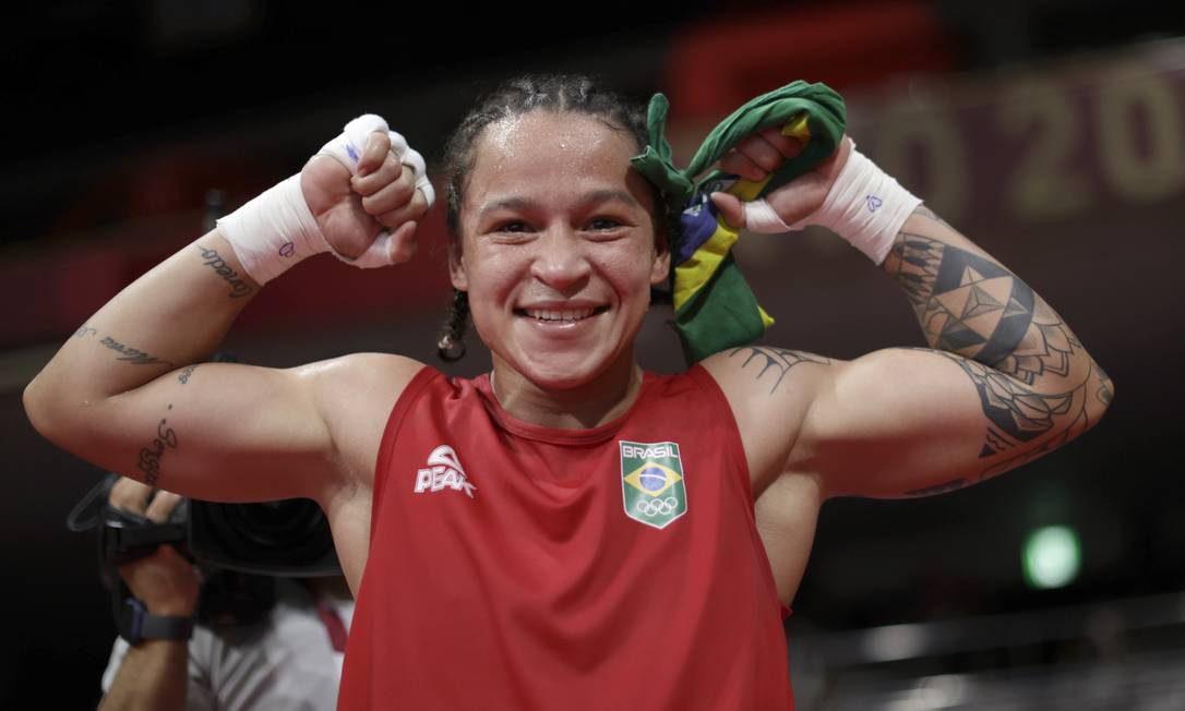 Bia Ferreira ficou com a prata no boxe Foto: UESLEI MARCELINO / Ueslei Marcelino/Reuters