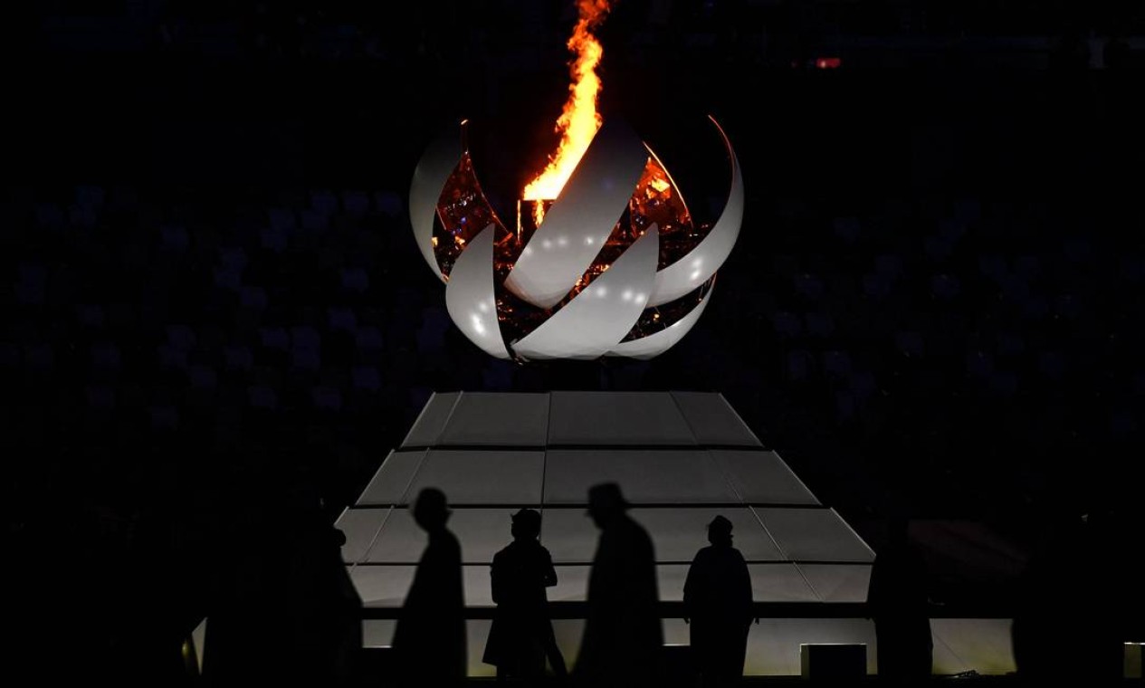 A pira olímpica dos jogos 2020 Foto: DANIEL LEAL-OLIVAS / AFP
