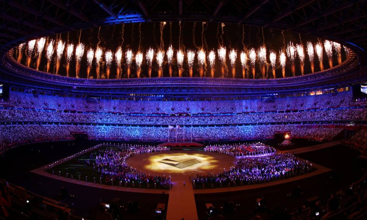 Estádio Olímpico de Tóquio durante encerramento dos Jogos Foto: JORGE SILVA / REUTERS