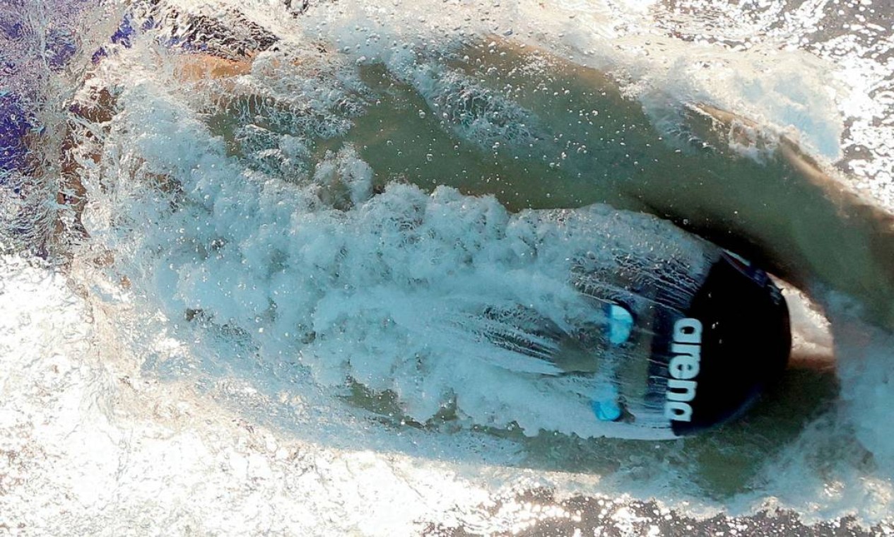 O nadador Nicolo Martinenghi, da Itália, na final do revezamento Medley 4 x 100m Foto: STEFAN WERMUTH / REUTERS