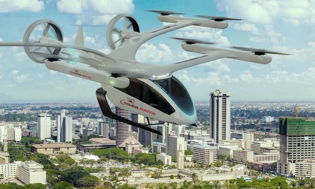 EmbraerX Eve, projeto conceito de veículo aéreo urbano Foto: Divulgação/Embraer