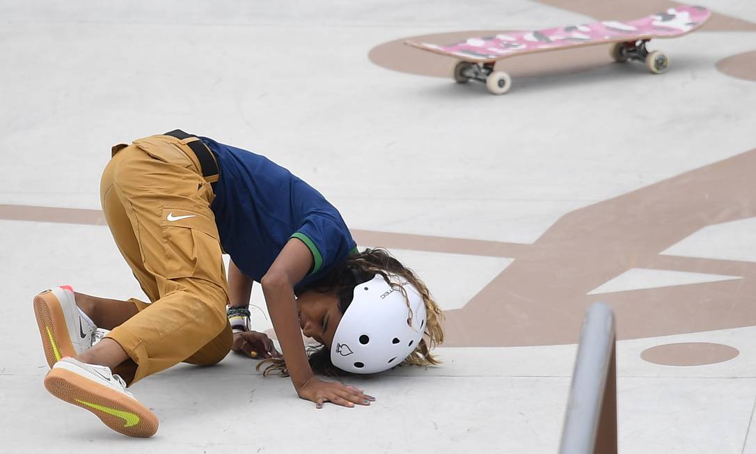 Rayssa participa de prova de skate nas Olimpíadas de Tóquio Foto: TOBY MELVILLE / REUTERS